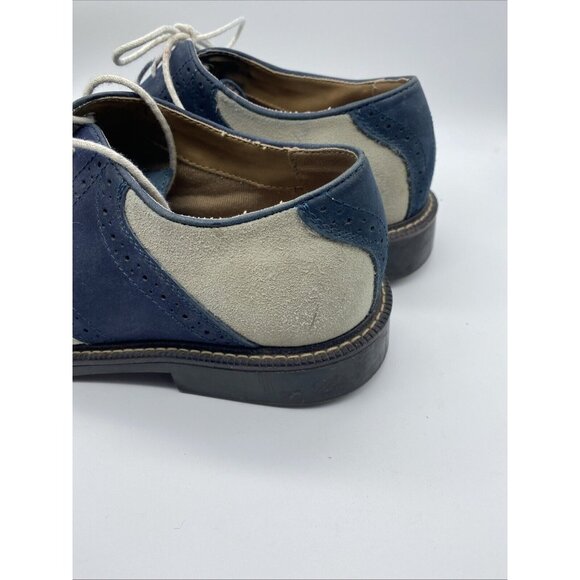 Johnston & Murphy Gray Navy Blue Saddlebuck Oxfords Men’s 11 Style 059-0557 main image 5